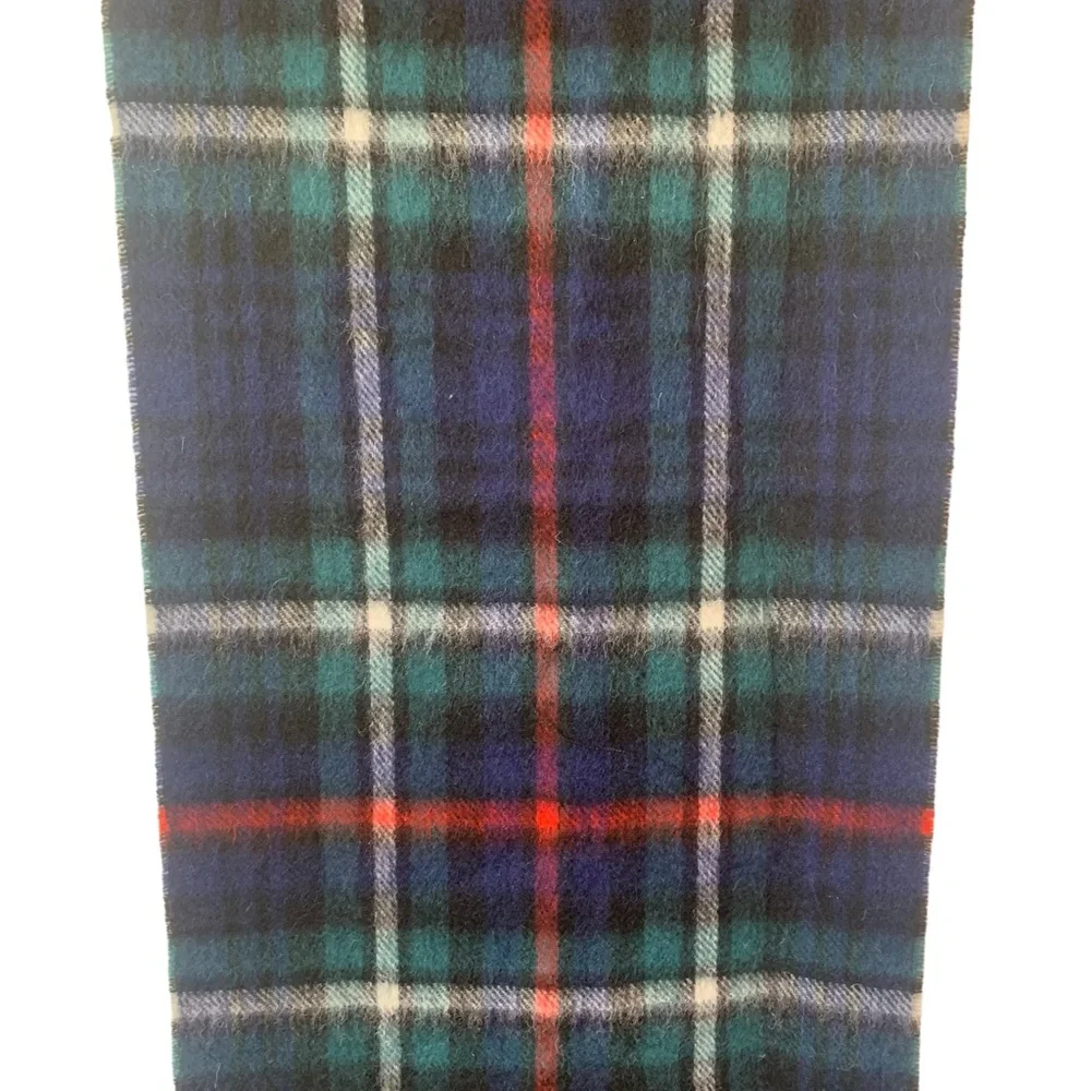 Edinburgh Tartan Plaid with fringe 100%‎ lambswool blanket scarf